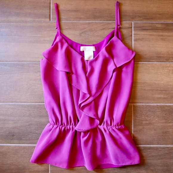 Tops - Purple Peplum Blouse